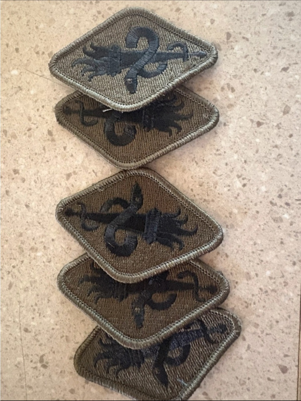 Sealed pack of 20 1997 vintage army patches